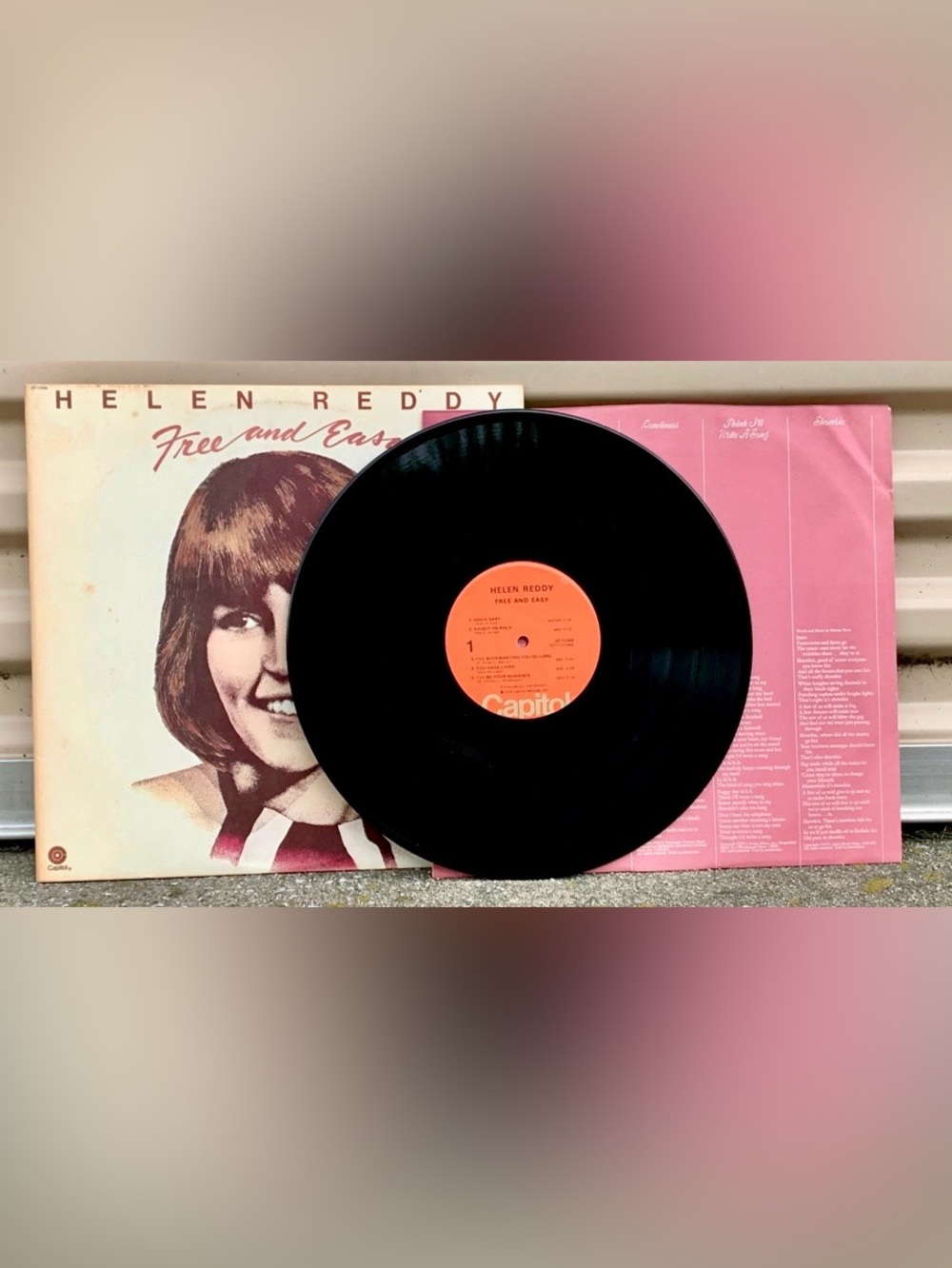 1974 Vintage First Pressing Vinyl LP HELEN REDDY Free and Easy Record Album